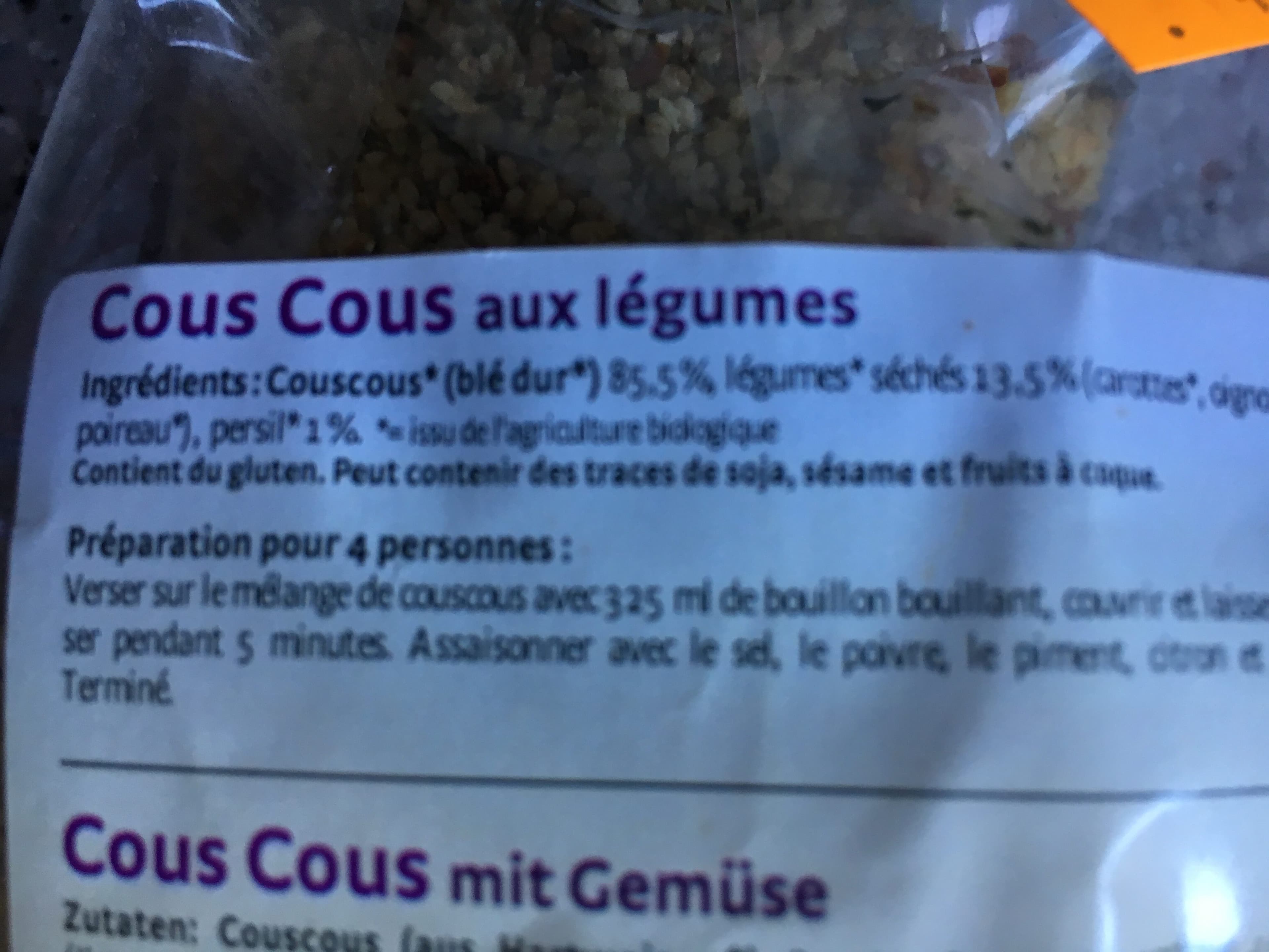 Pural COUSCOUS AUX LEGUMES packshot