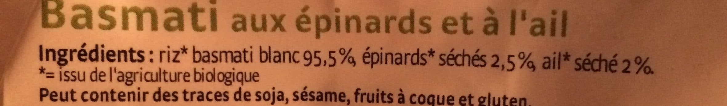 Pural BASMATI AUX EPINARDS ET AIL packshot