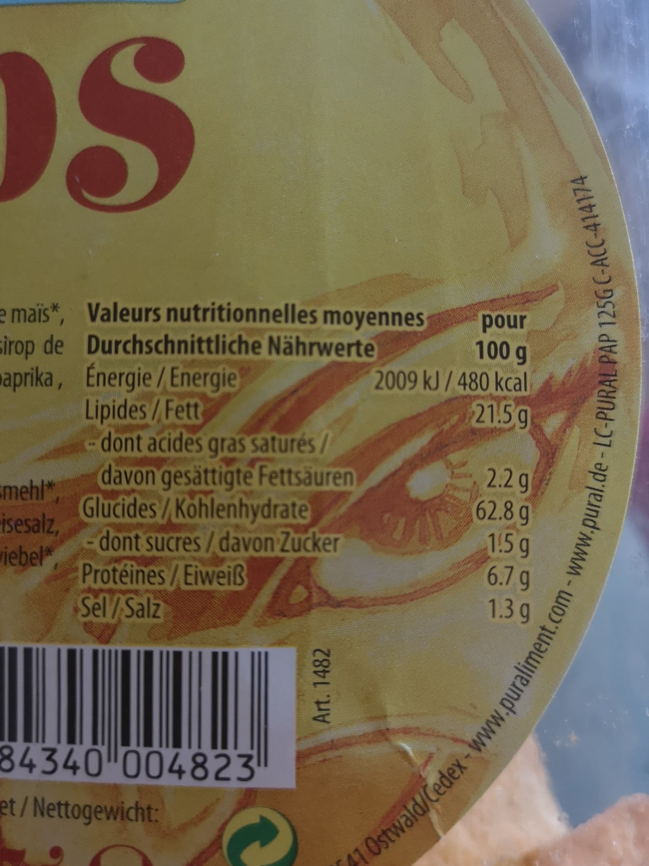 Pural Chips Paprika packshot