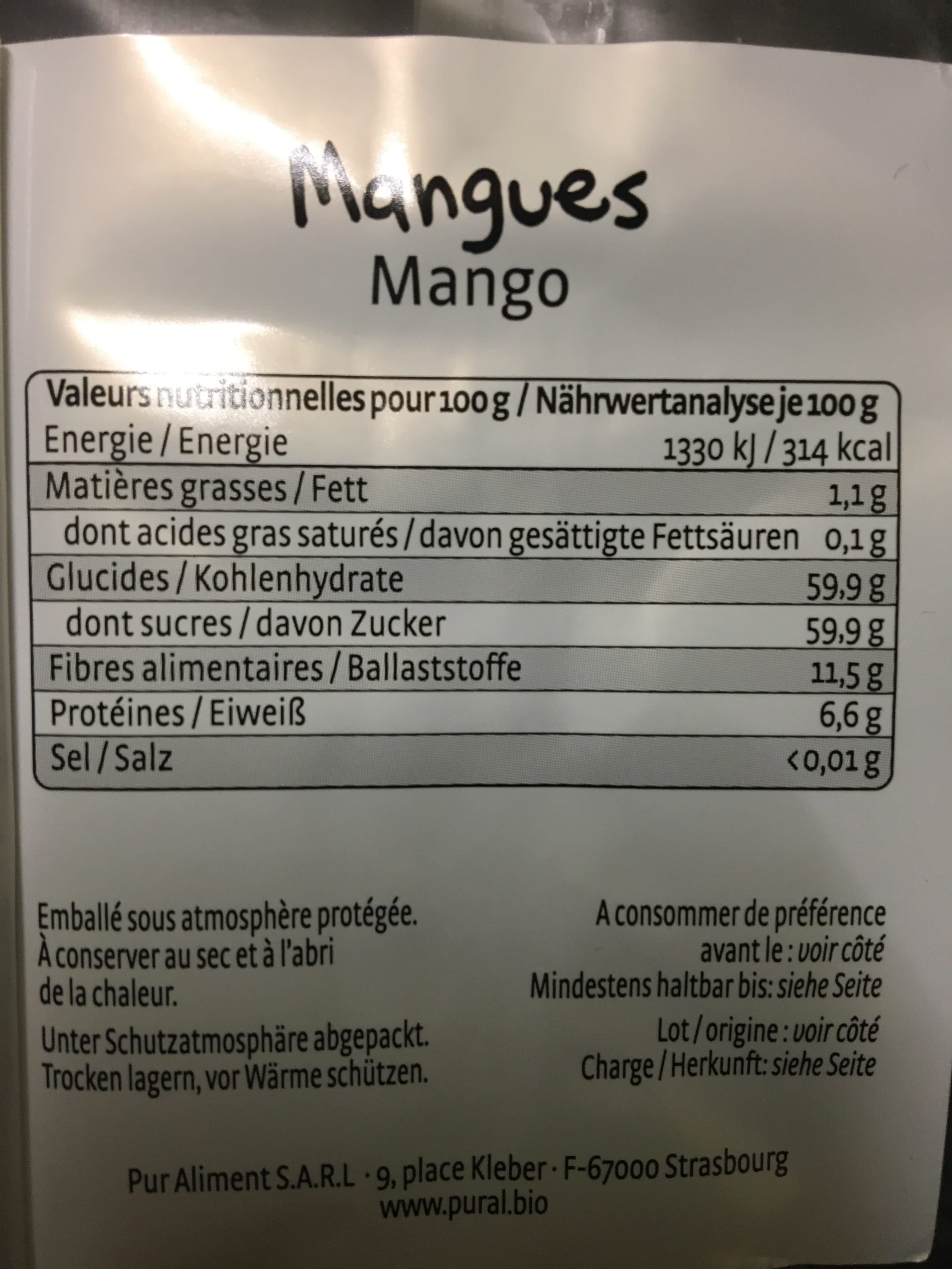 Pural Mangues séchées packshot