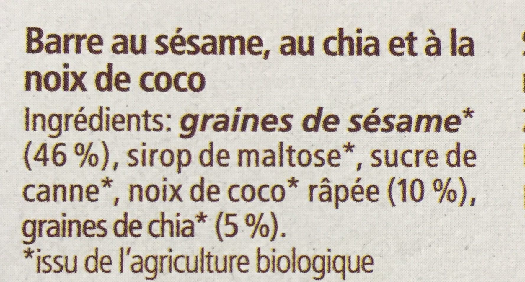 Pural Barre sesame chia coco packshot