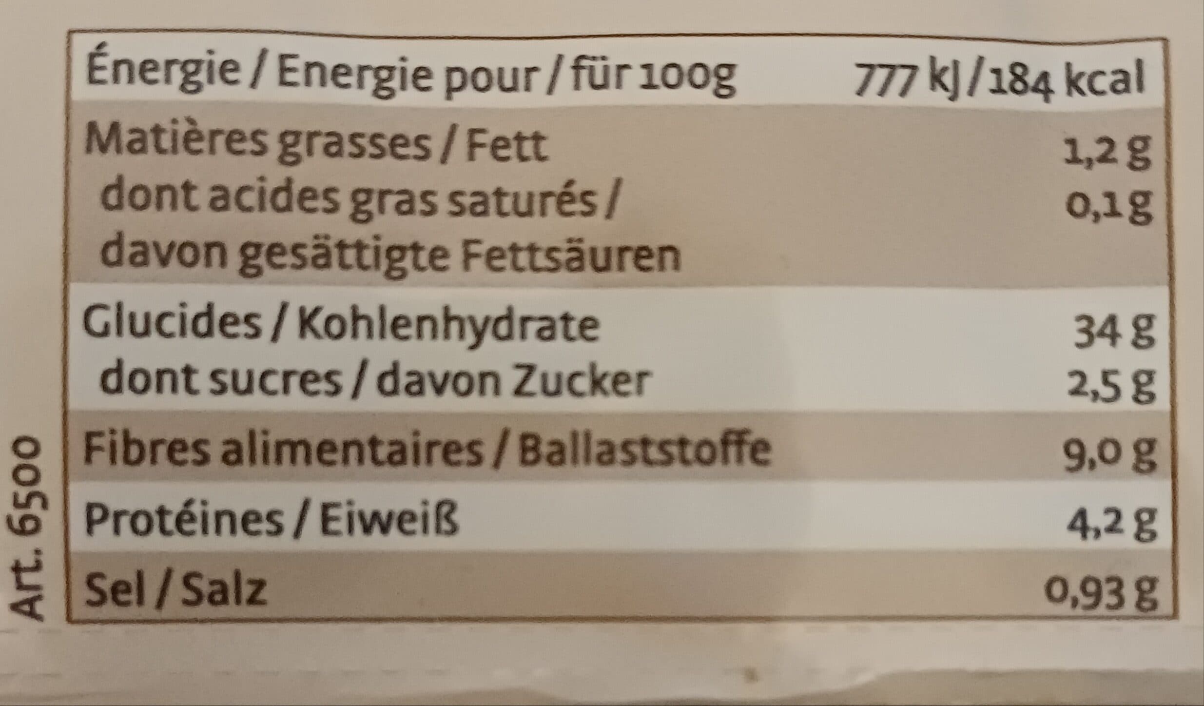 Pural Pain au seigle complet packshot