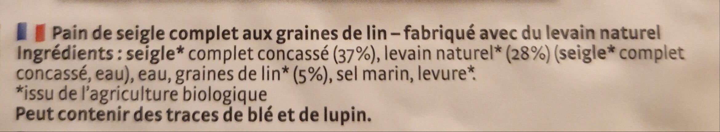 Pural Pain complet aux graines de lin packshot