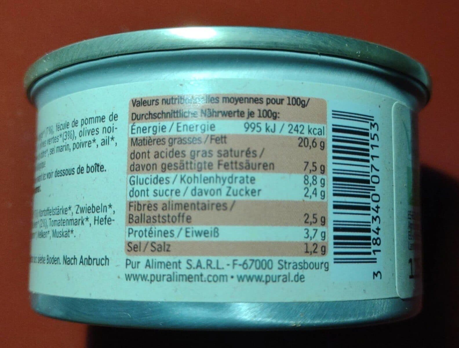 Pural Poivron olives packshot