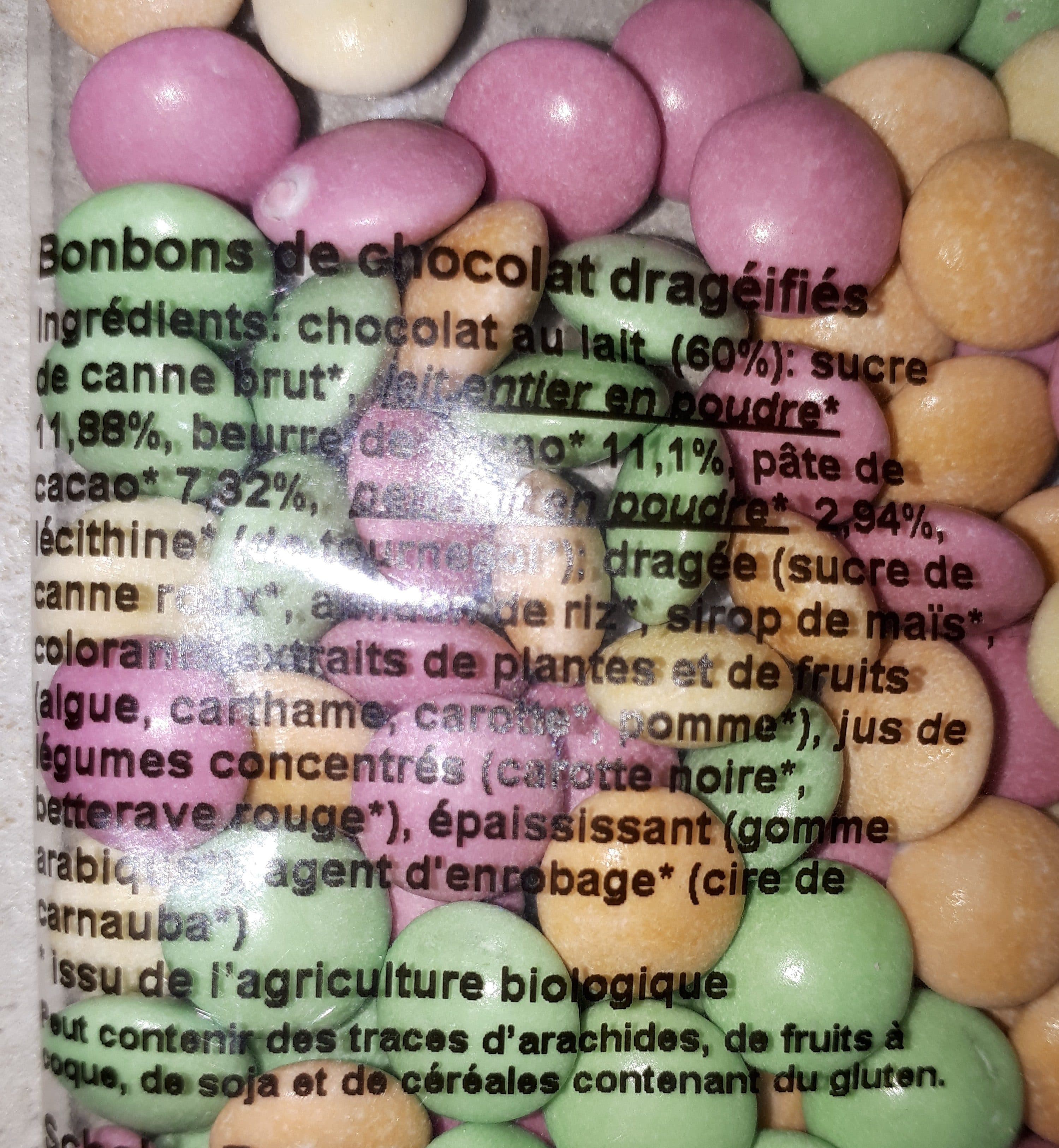 Pural Bonbons De Chocolat Au Lait Dragéfiés Bio Confetti Mix Pural packshot