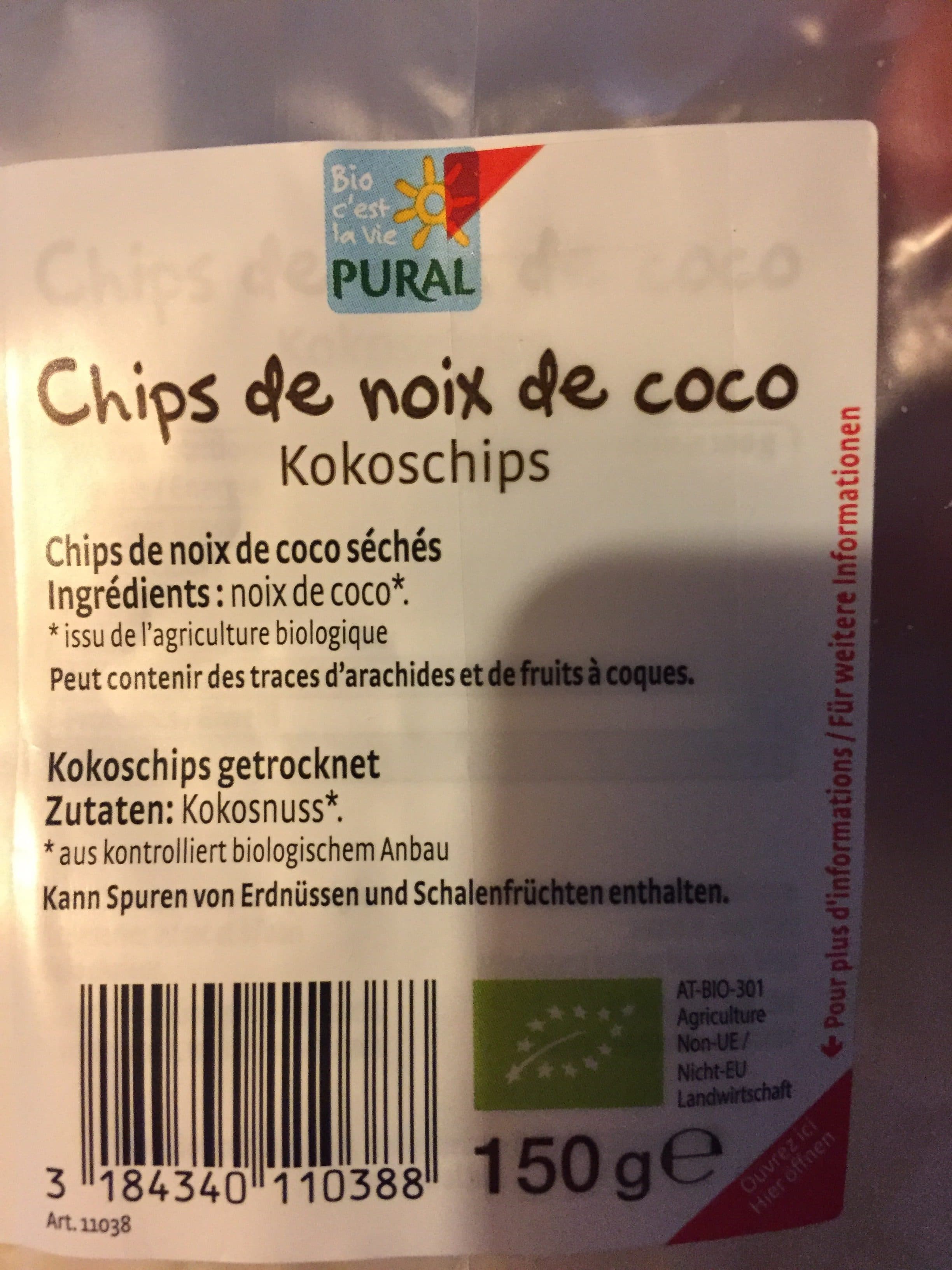 Pural Kokoschips packshot