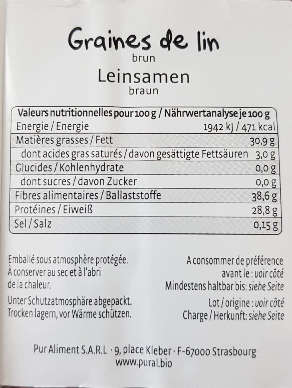 Pural Graines De Lin Brun Entiere packshot