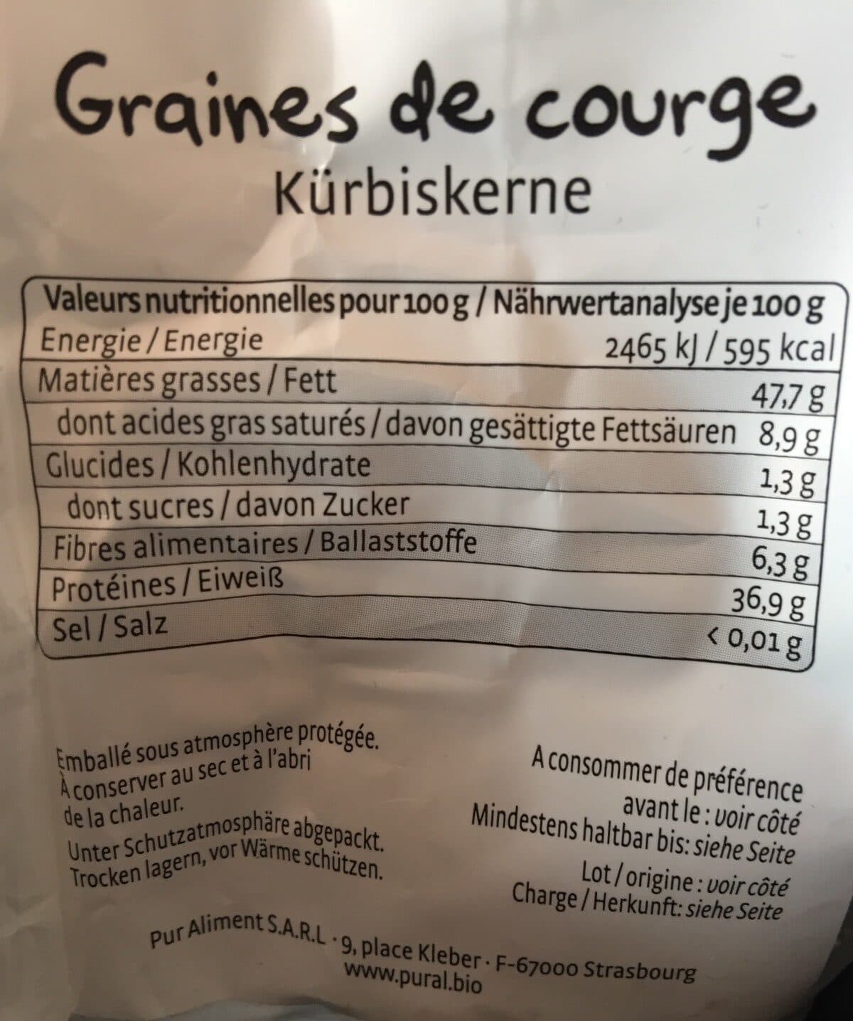 Pural Graines De Courge packshot