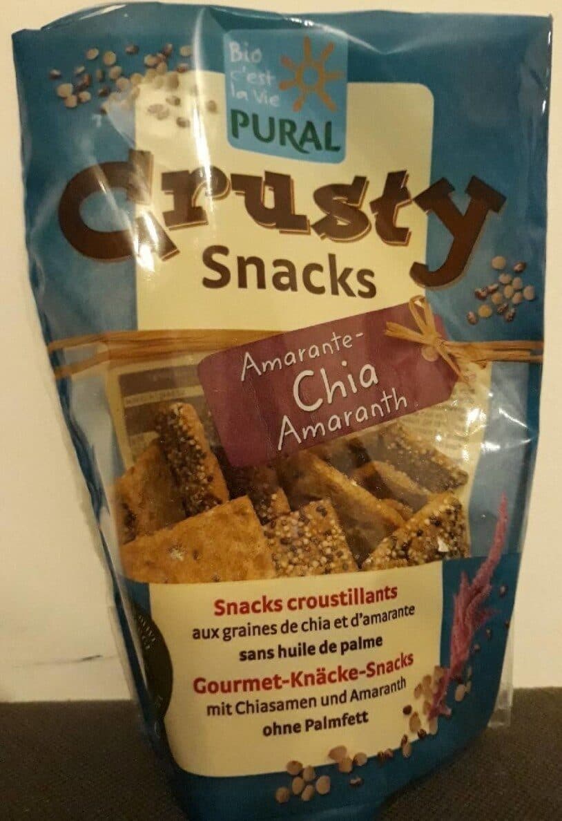 Pural Snacks croustillants aux graines de chia et d'amarante packshot