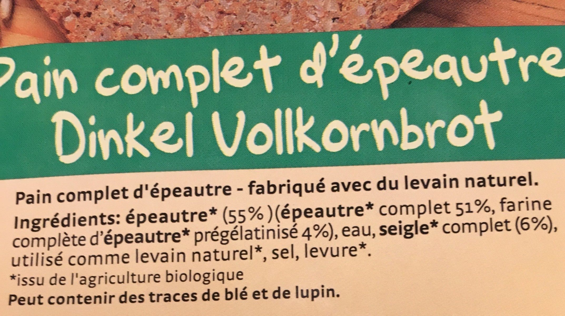 Pural Pain complet d'épautre packshot