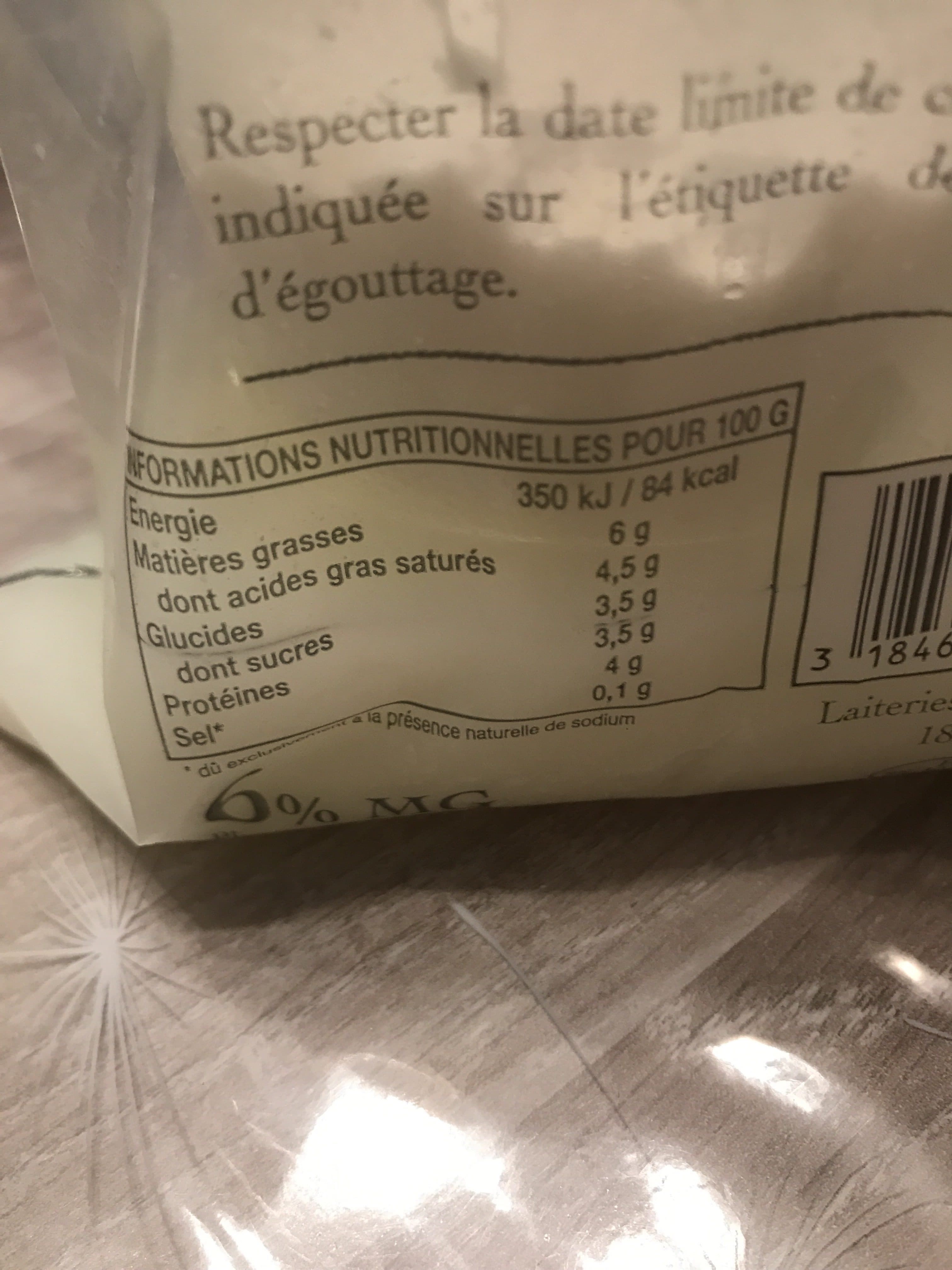 Rians Faisselle 6 % Bac x 9 packshot