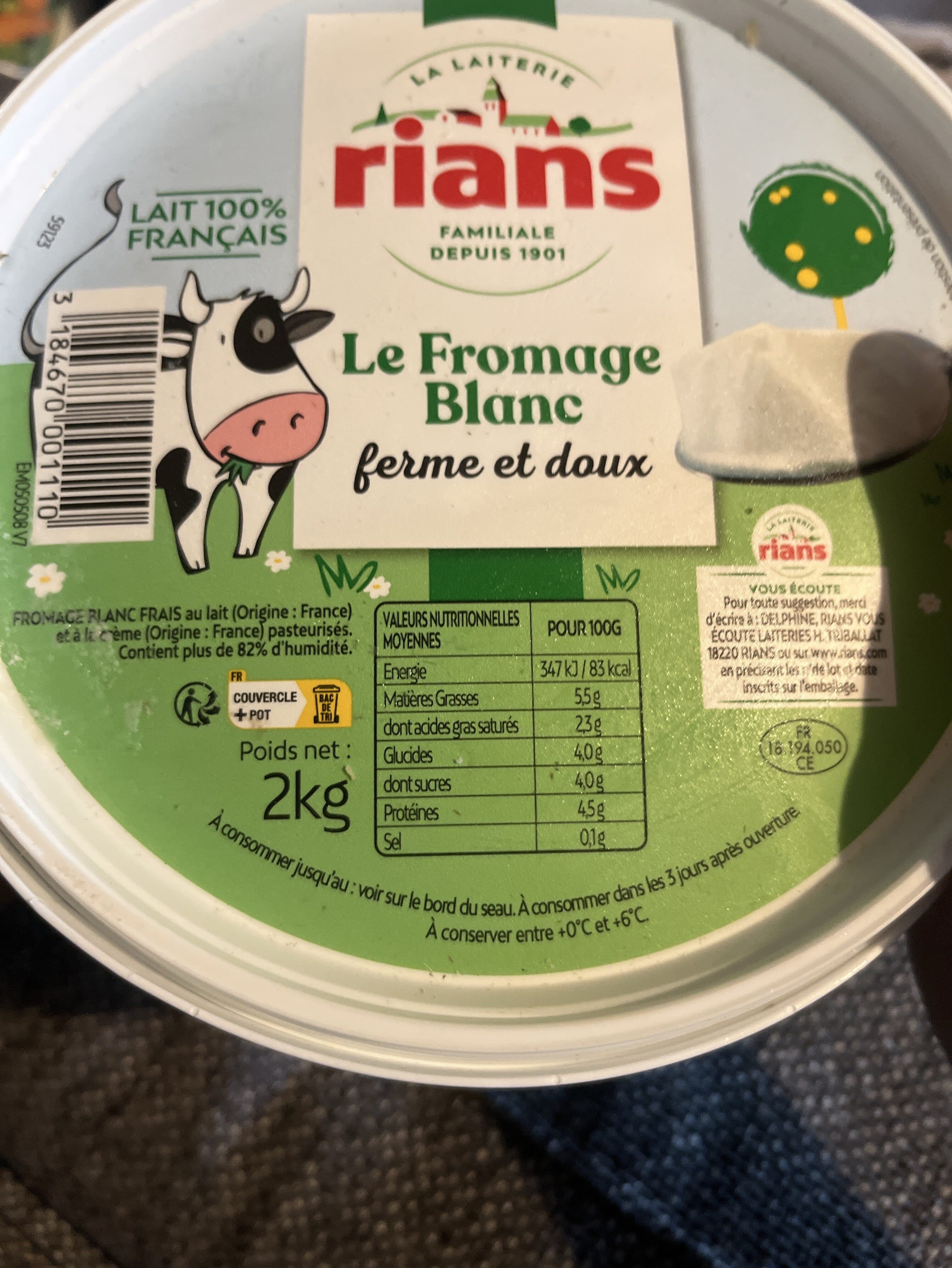 Rians Fromage blanc packshot