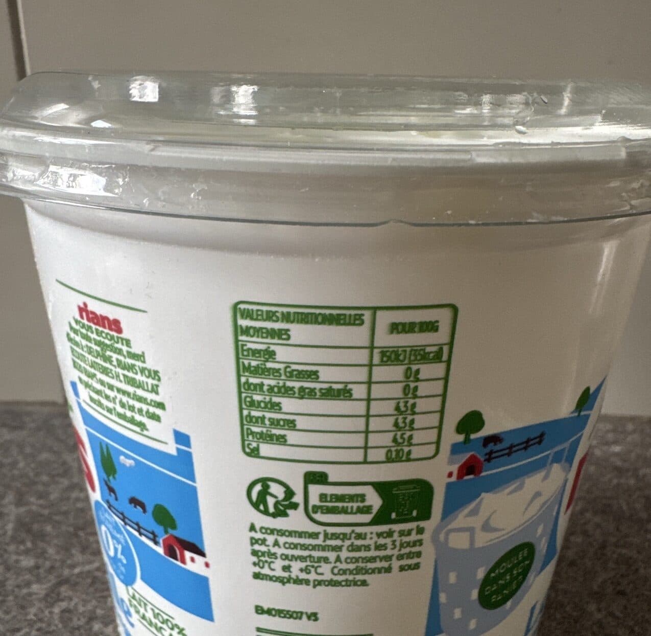 Laiterie H. Triballat La Faisselle 0% packshot