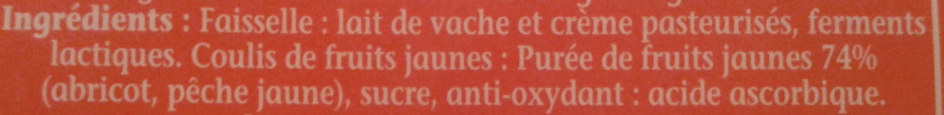 Rians La Faisselle et son coulis Abricot-Pêche packshot