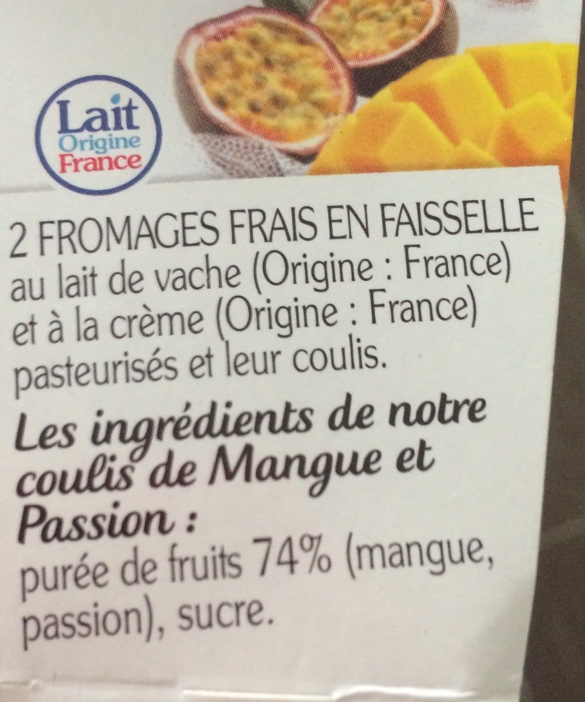 La Faisselle La Faisselle Mangue et Passion packshot