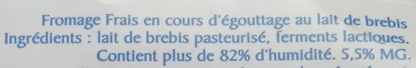 Rians La Faisselle Nature au Lait de Brebis packshot