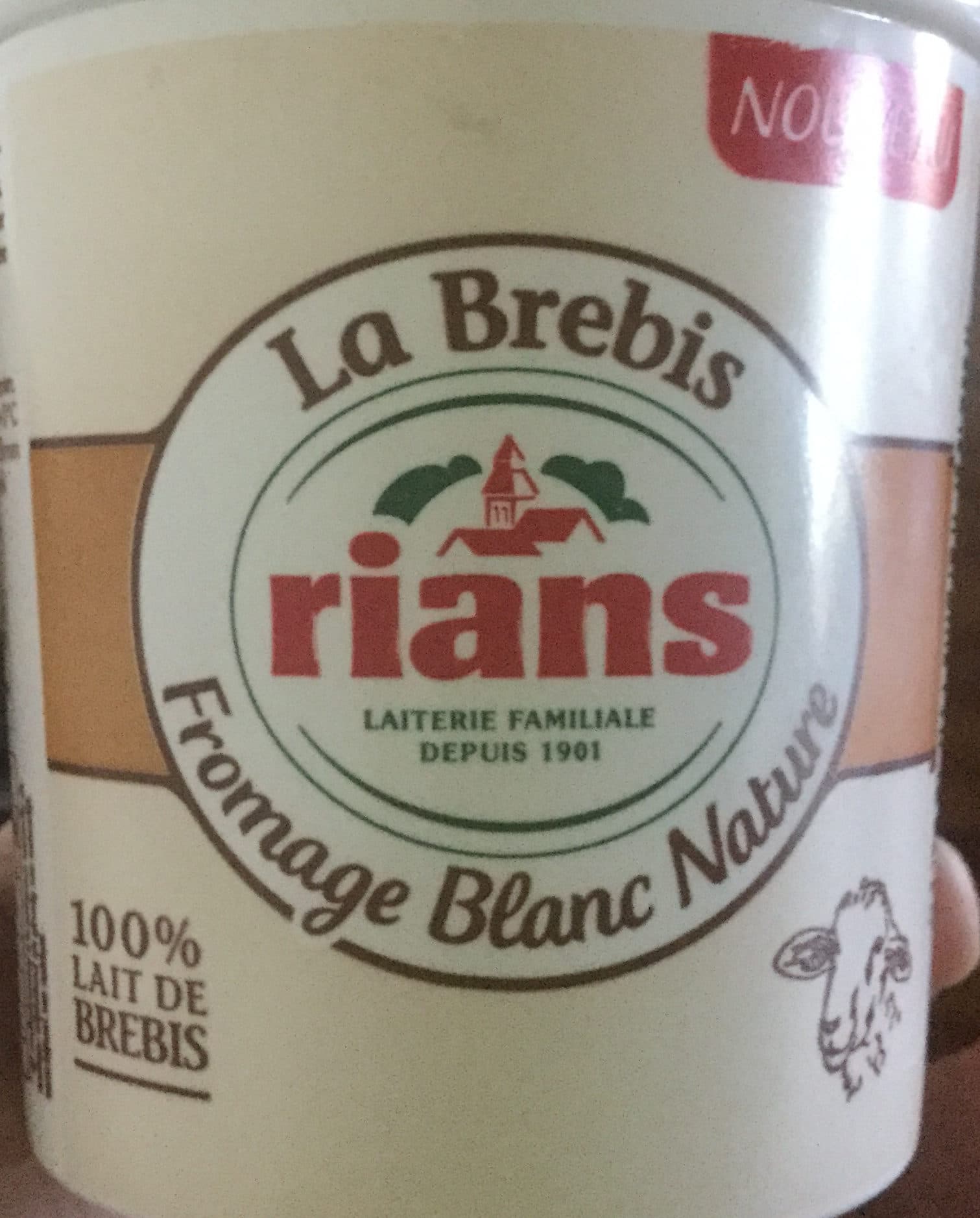 Rians La Brebis - fromage blanc nature packshot