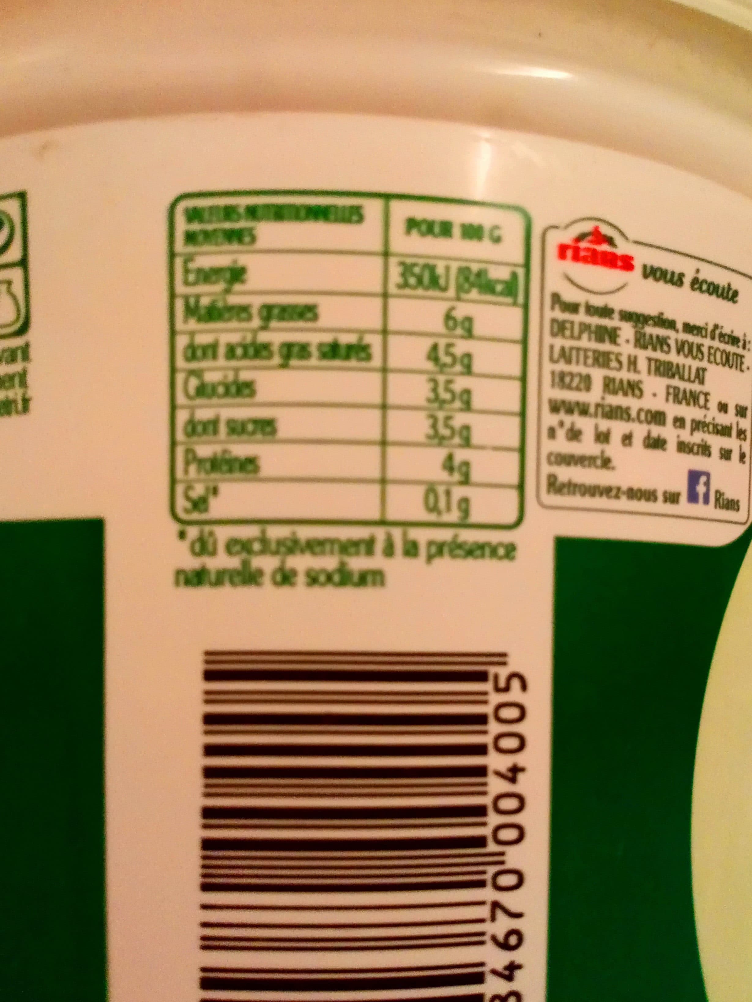 Rians La faisselle packshot