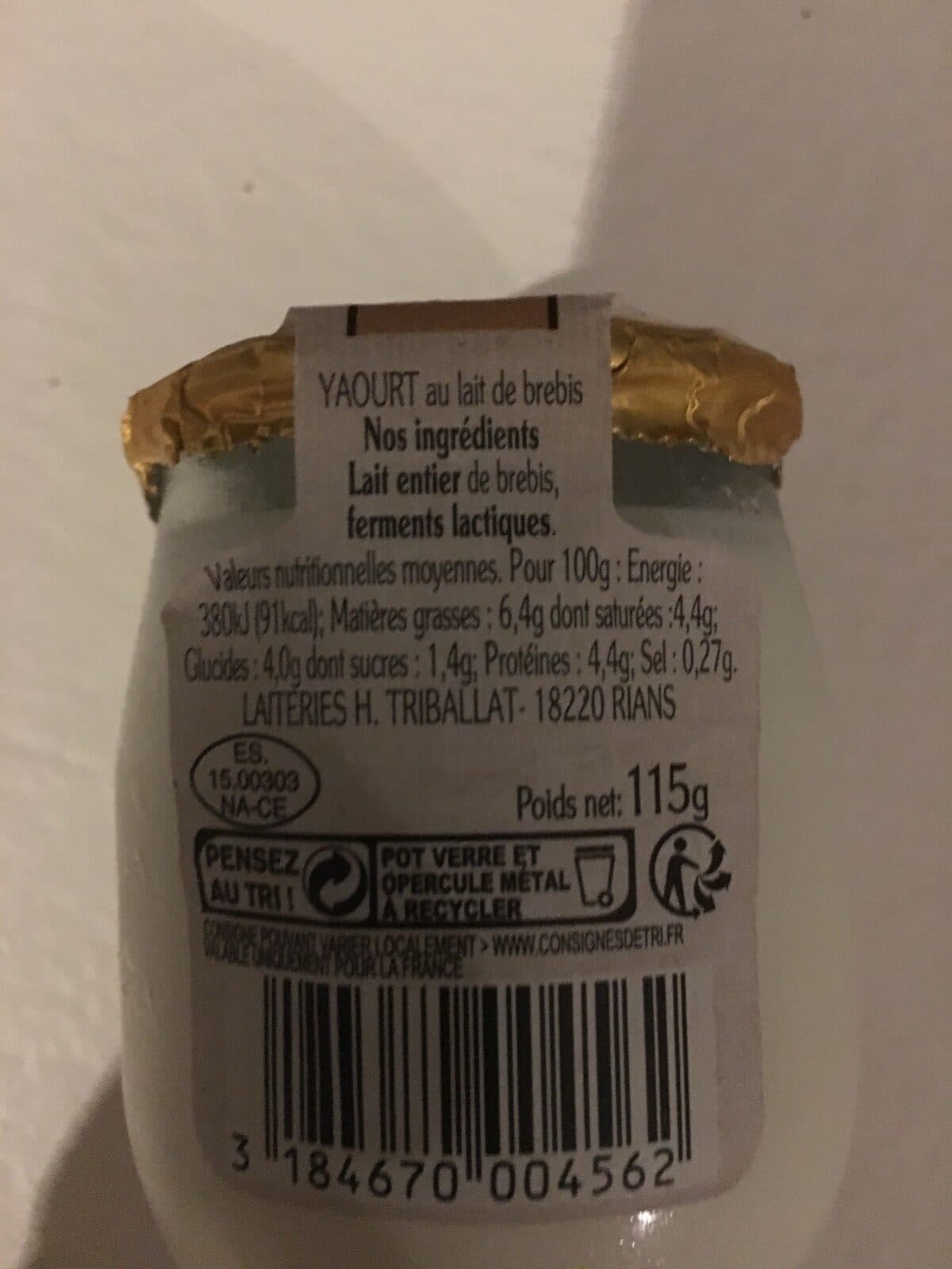 Rians Yaourt la brebis packshot