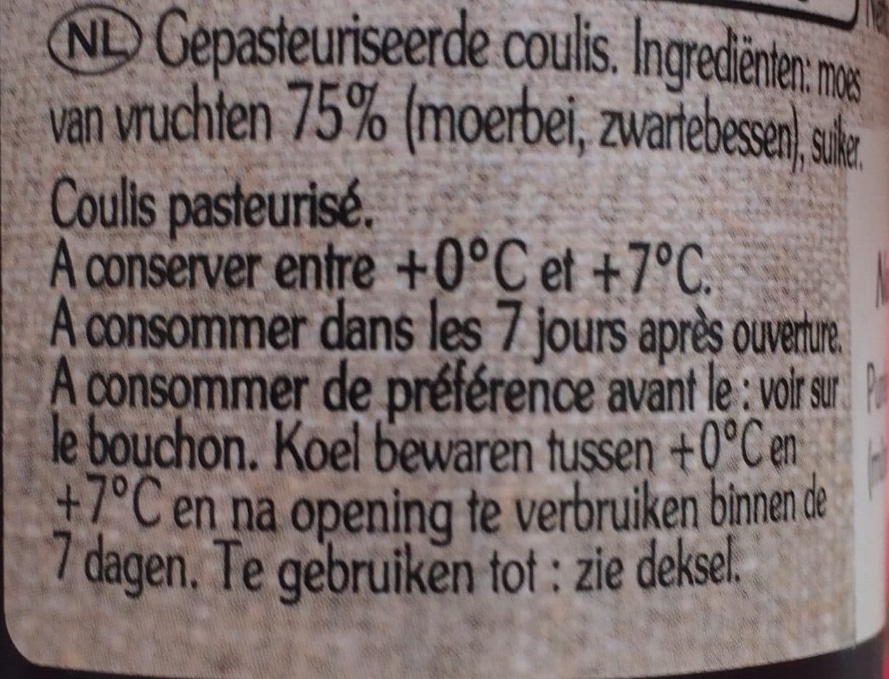 Rians Coulis Mûre et Cassis packshot
