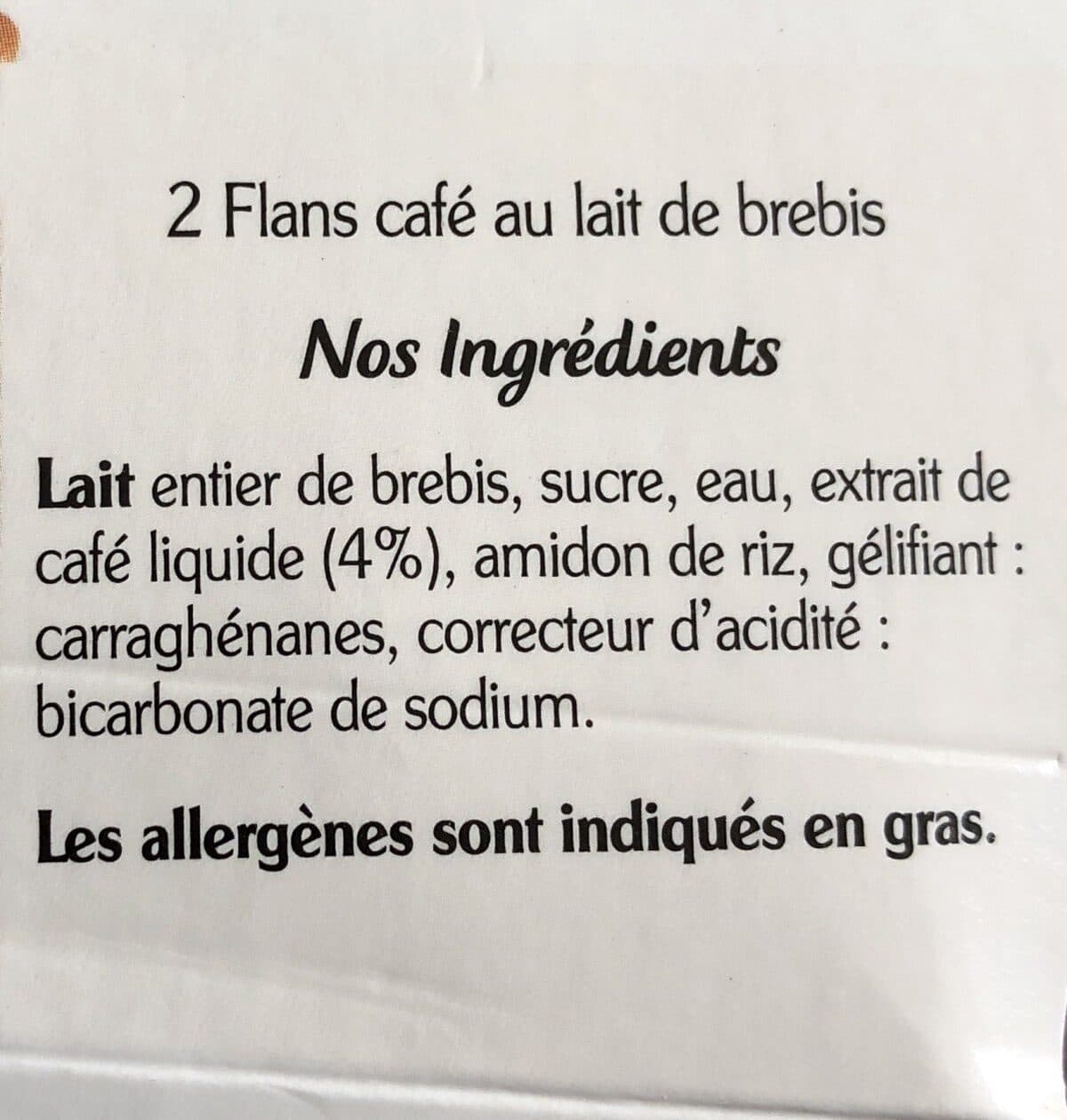 rians Le flan café - Lait de brebis packshot