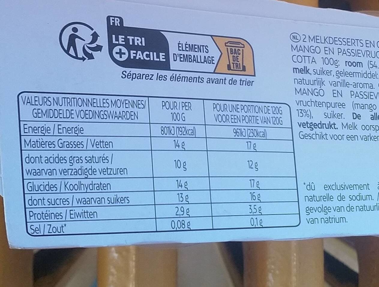 Rians Panna Cotta packshot