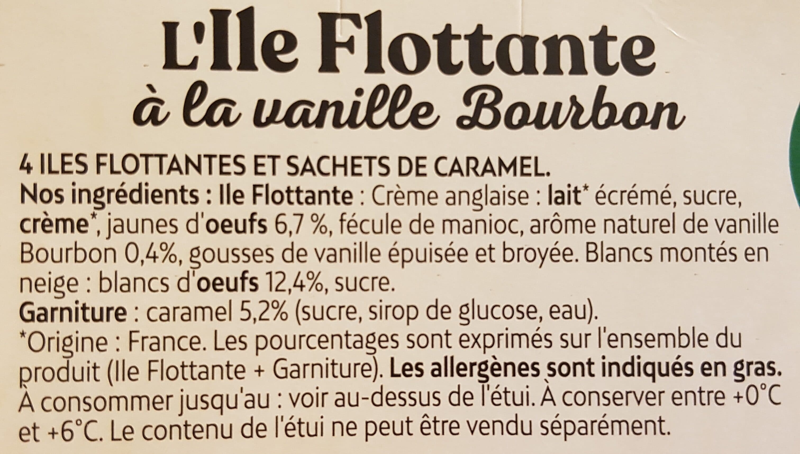 Rians L'île Flottante à la Vanille Bourbon packshot