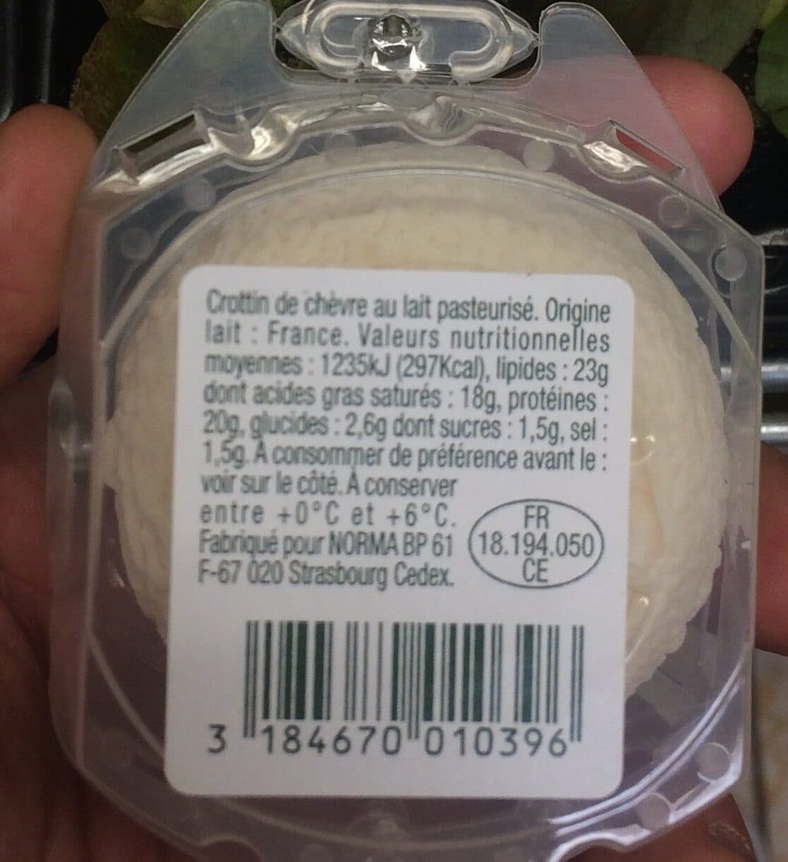 Open Food Facts Crottin de chèvre Chevrichou packshot