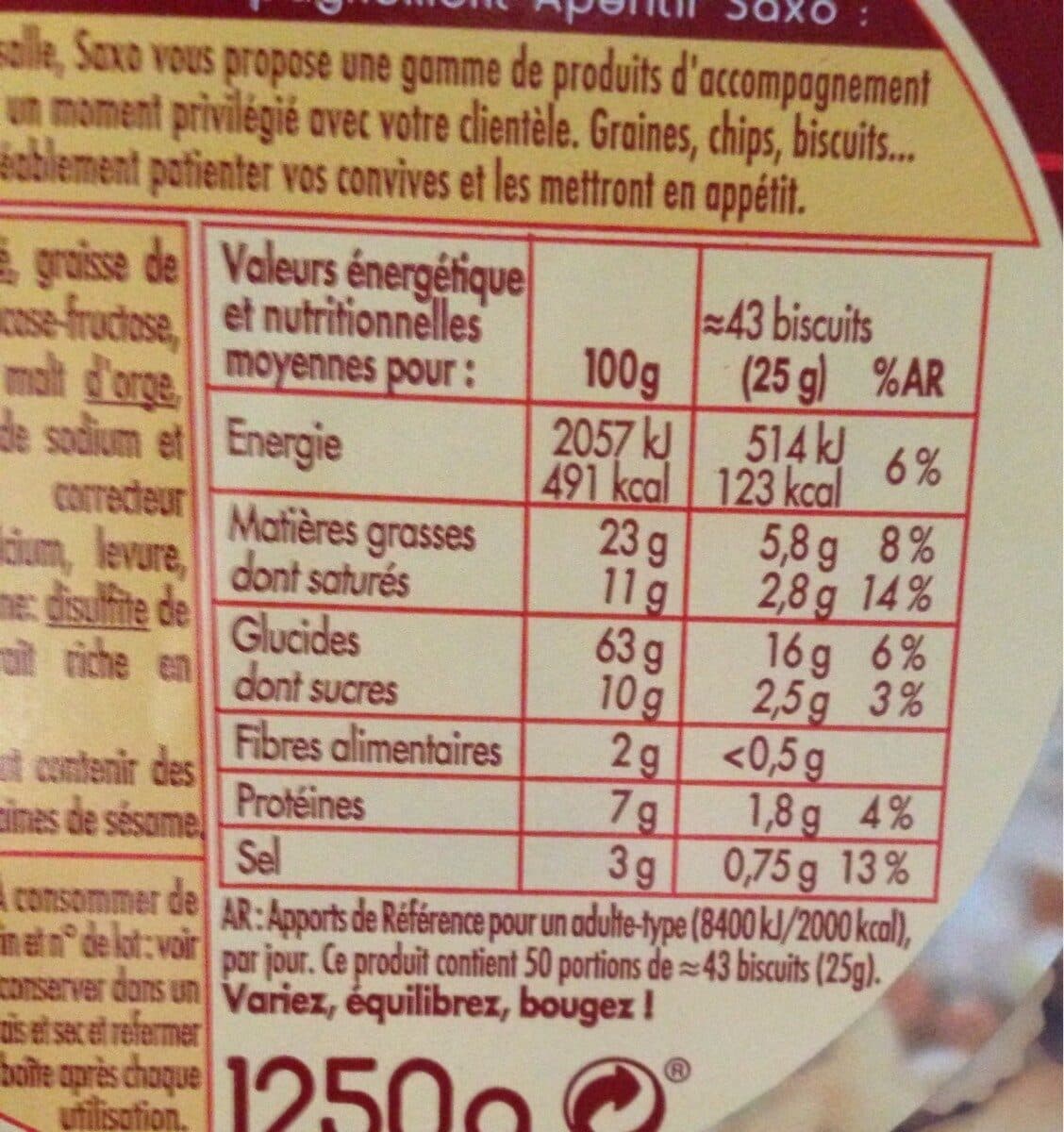 Carrefour Assortiment biscuits salés packshot