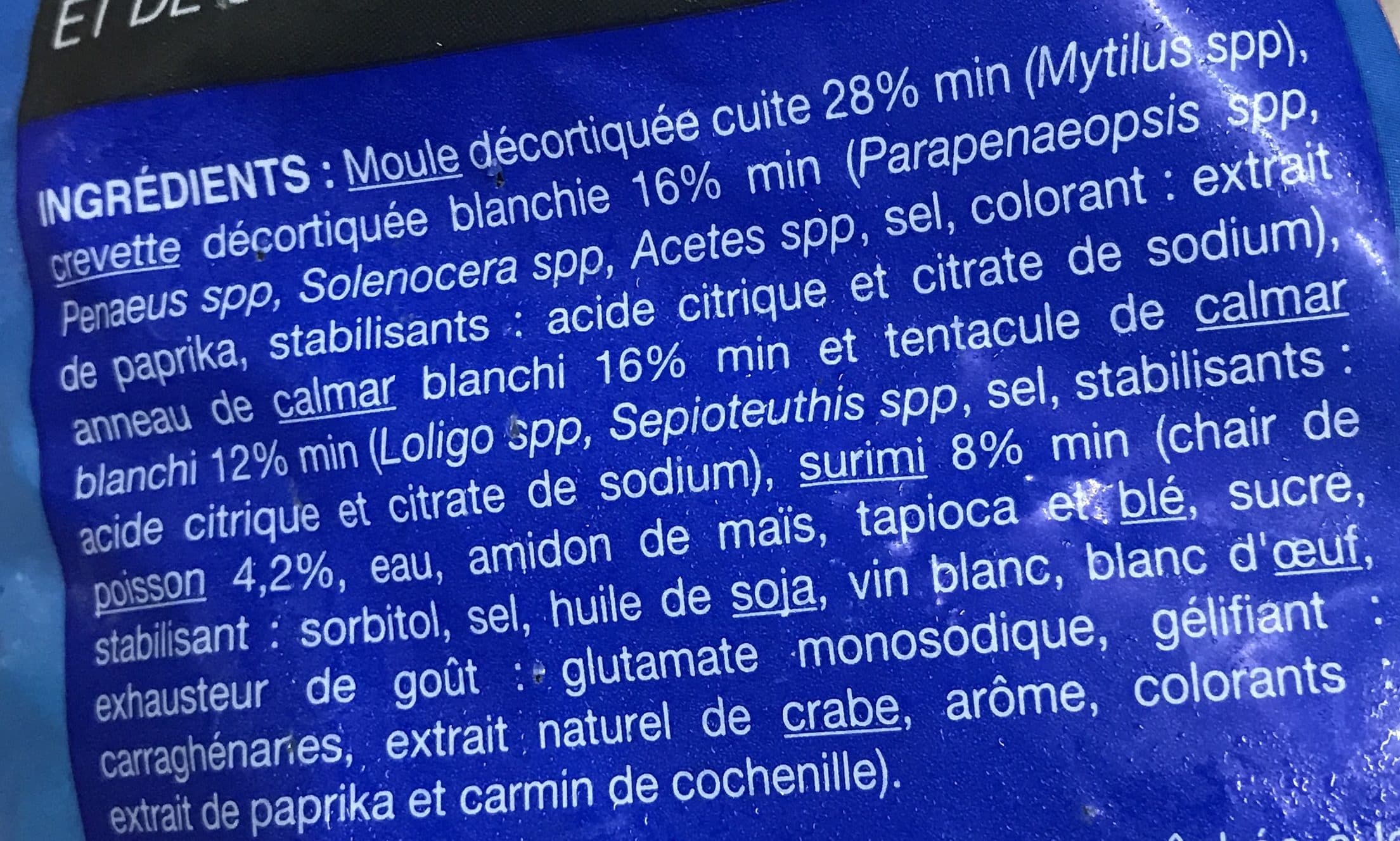 Carrefour Cocktail de fruits de mer packshot