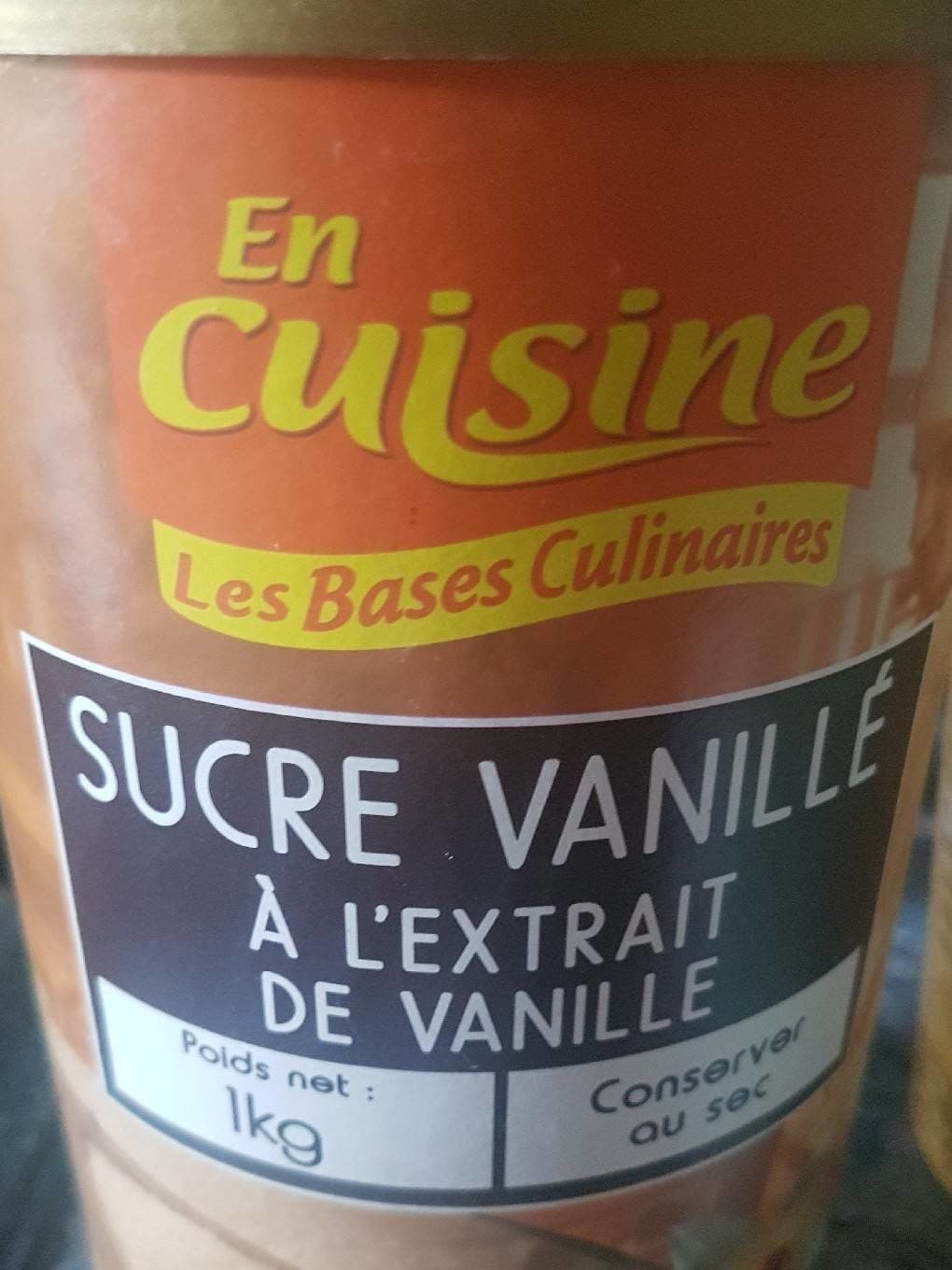 Carrefour Sucre avec extrait de vanille Pour utilisation dans les denrées alimentaires packshot