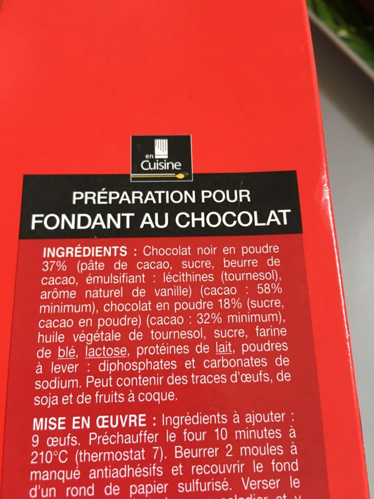 Carrefour Fondant au chocolat packshot