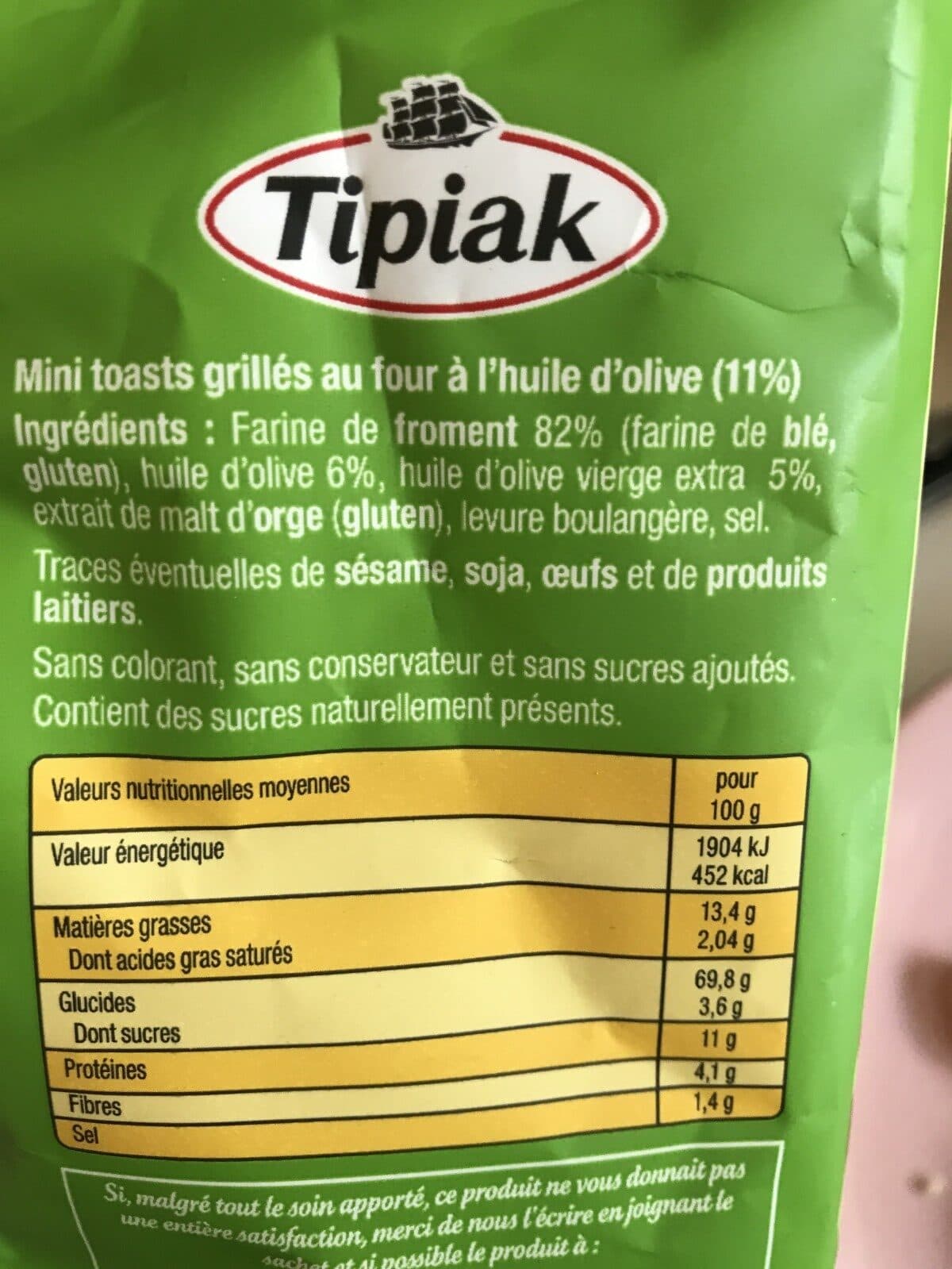 Tipiak Mini Toasts Apéritifd packshot