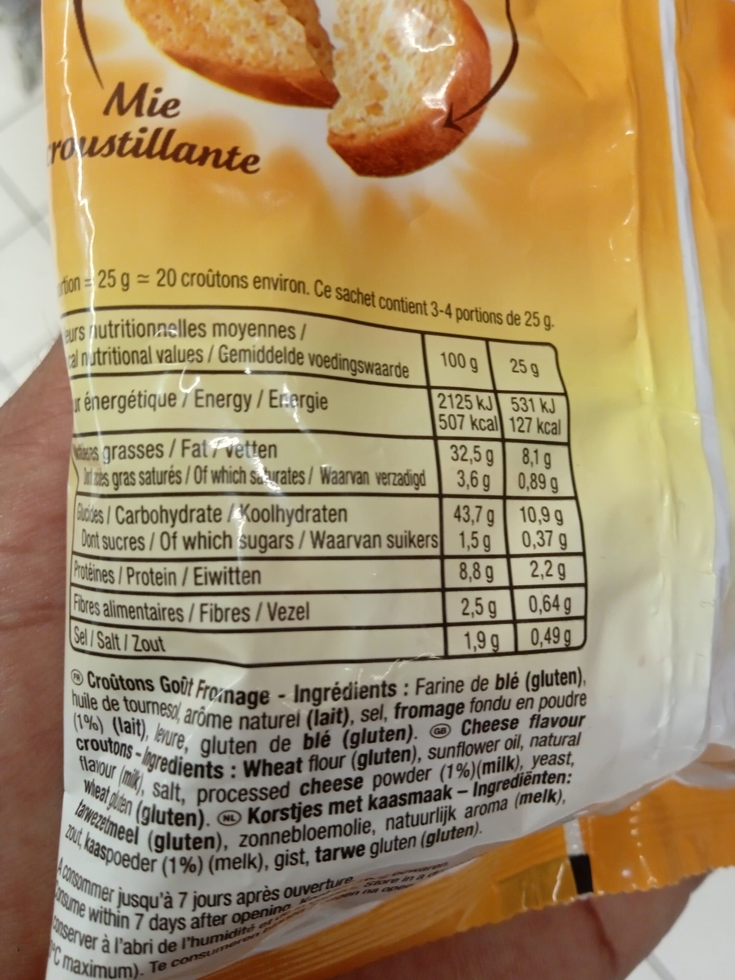 Tipiak Croûtons croustillants goût fromage packshot