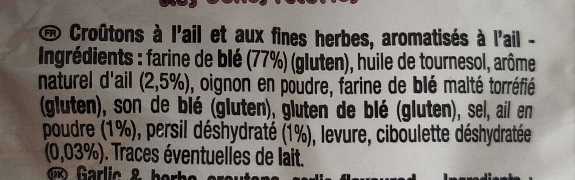 Tipiak Croutons salade ail et fines herbes packshot