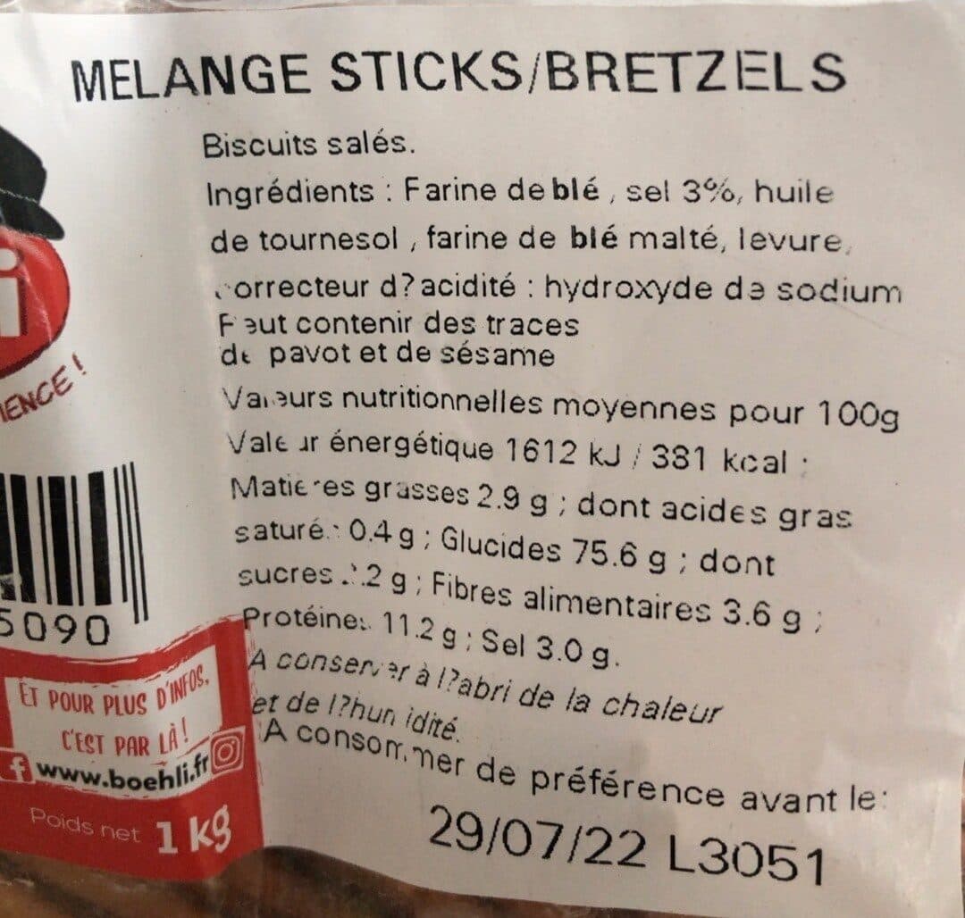 Boehli Mélange sticks bretzels packshot