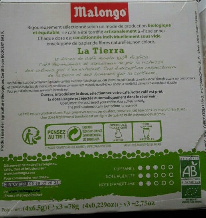 Malongo La Tierra packshot