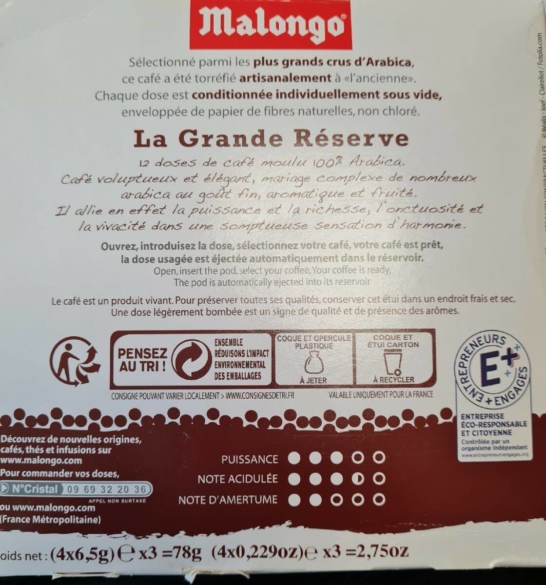 Malongo La grande réserve packshot
