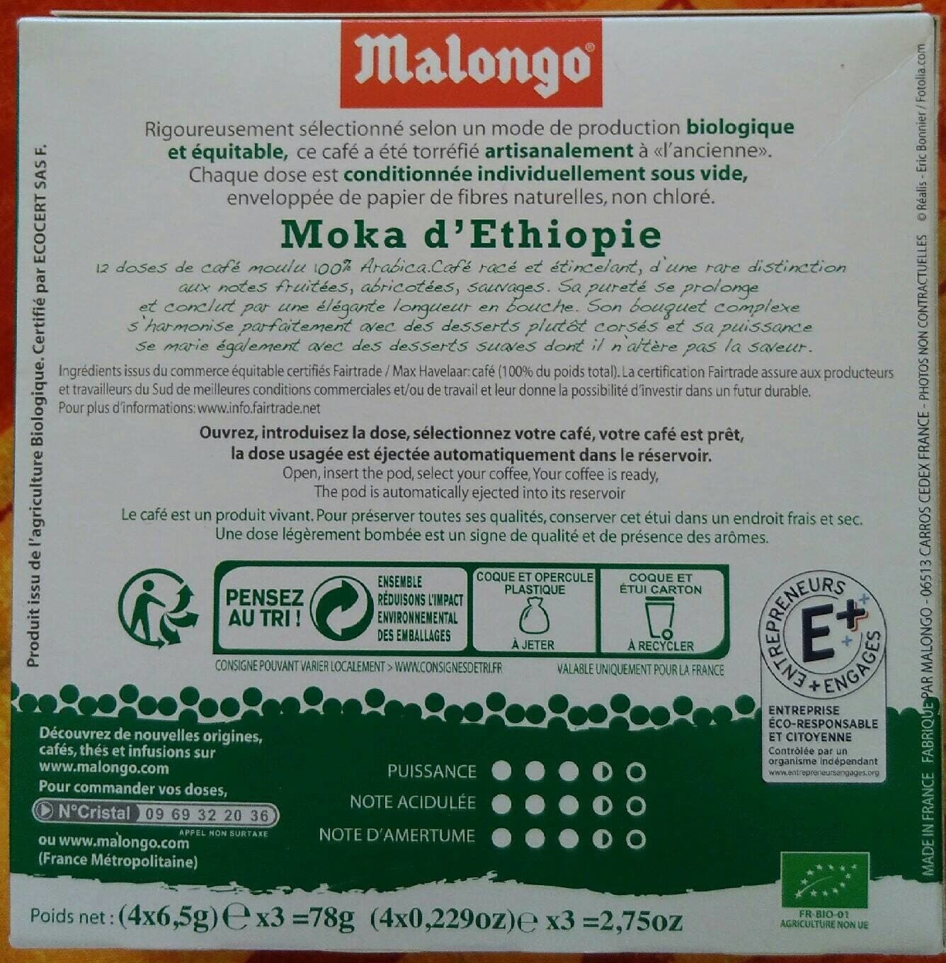 Malongo Malongo Moka D'ethiopie packshot