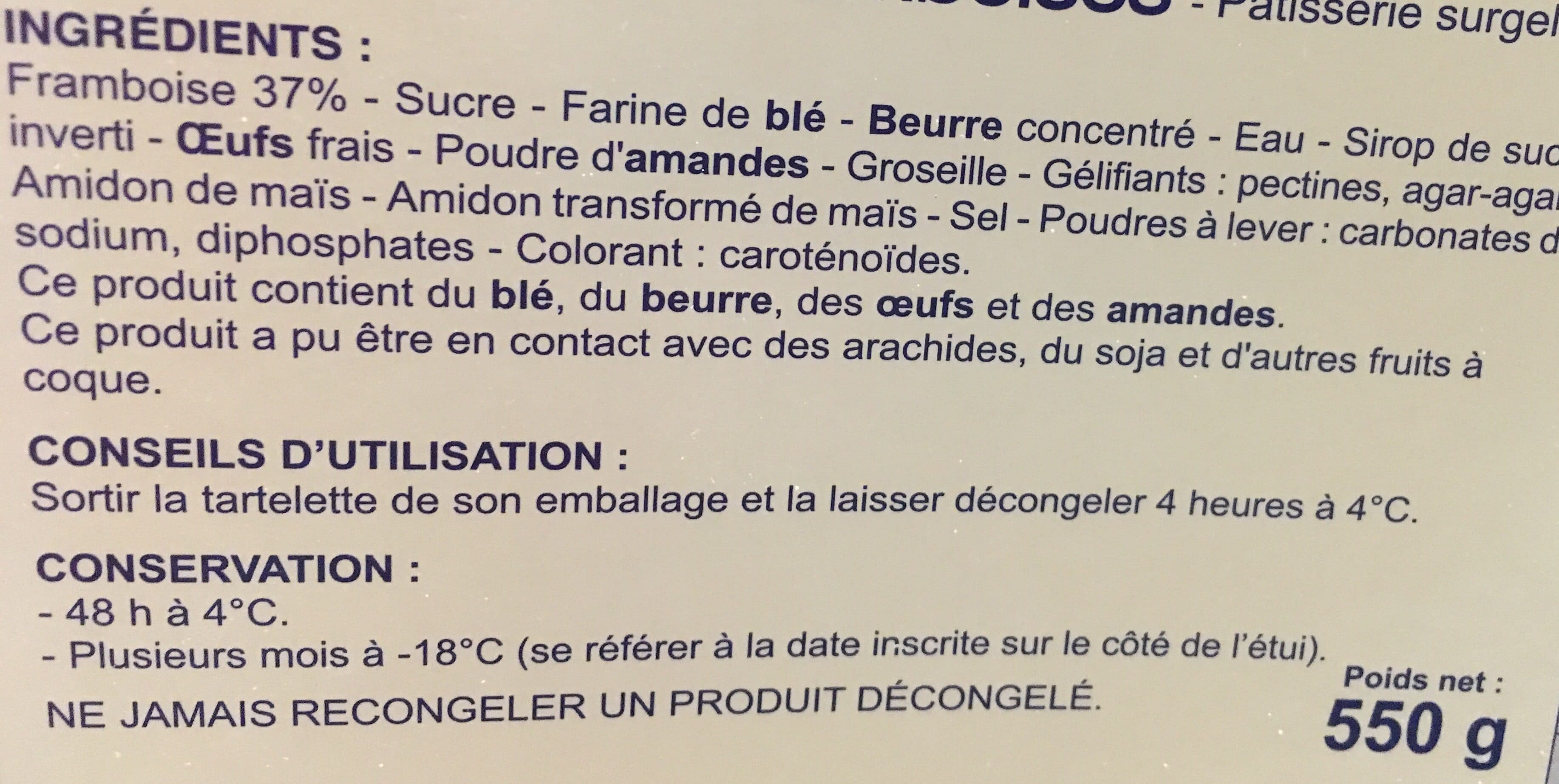 Pasquier 5X Tartelette Framboise Pasquier packshot