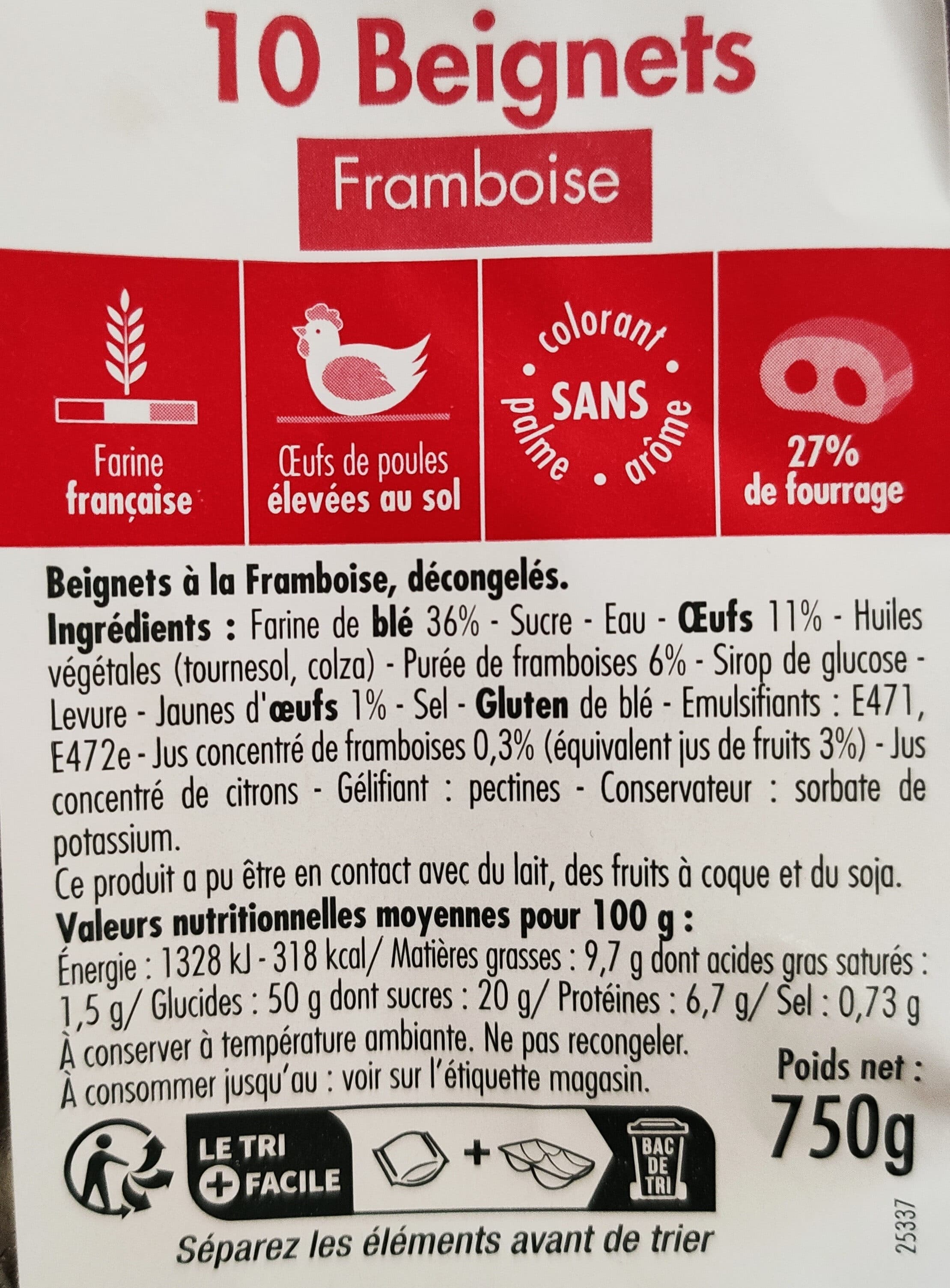 GIE BPGR 10 Beignets Framboise sans huile de palme packshot