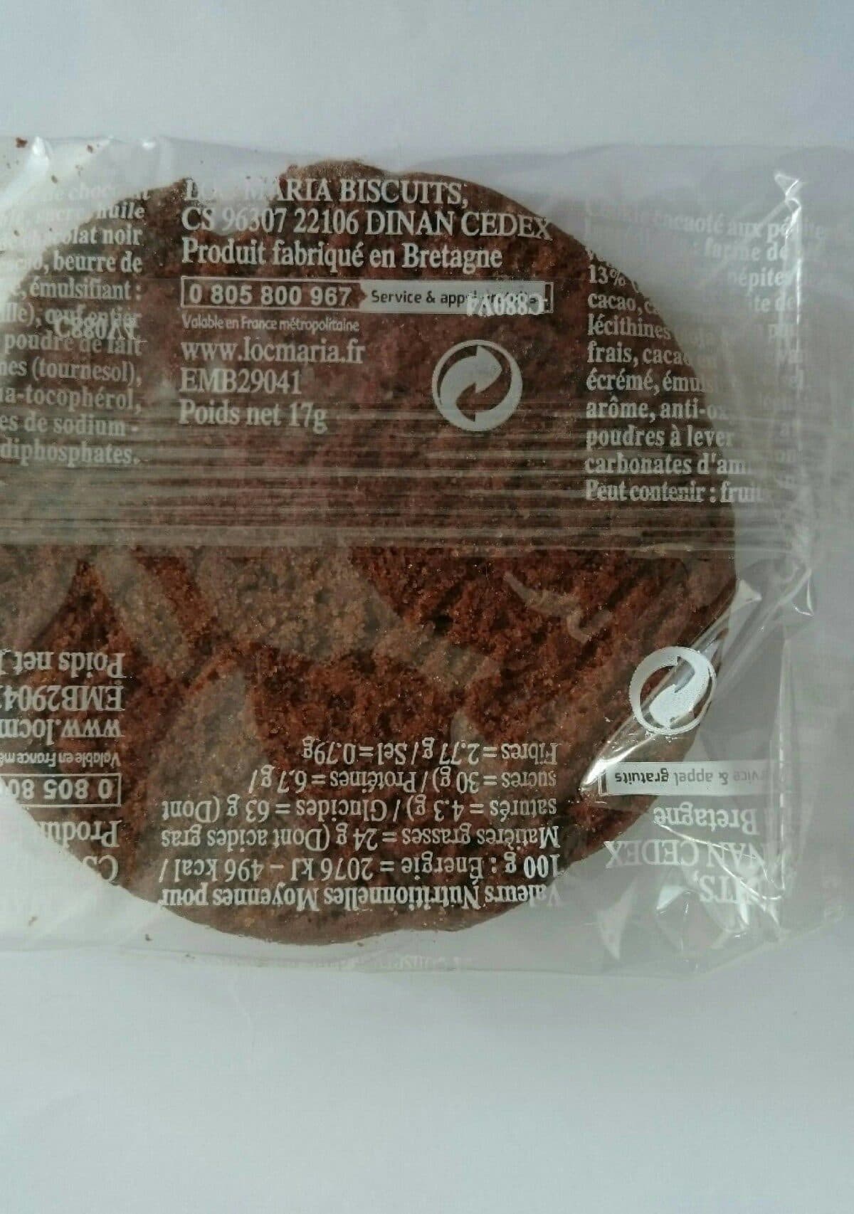 Morning biscuit Cookie chocolat packshot