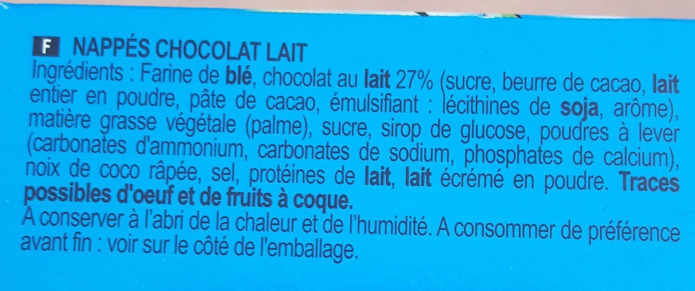 Open Food Facts Sablés nappés au chocolat au lait packshot