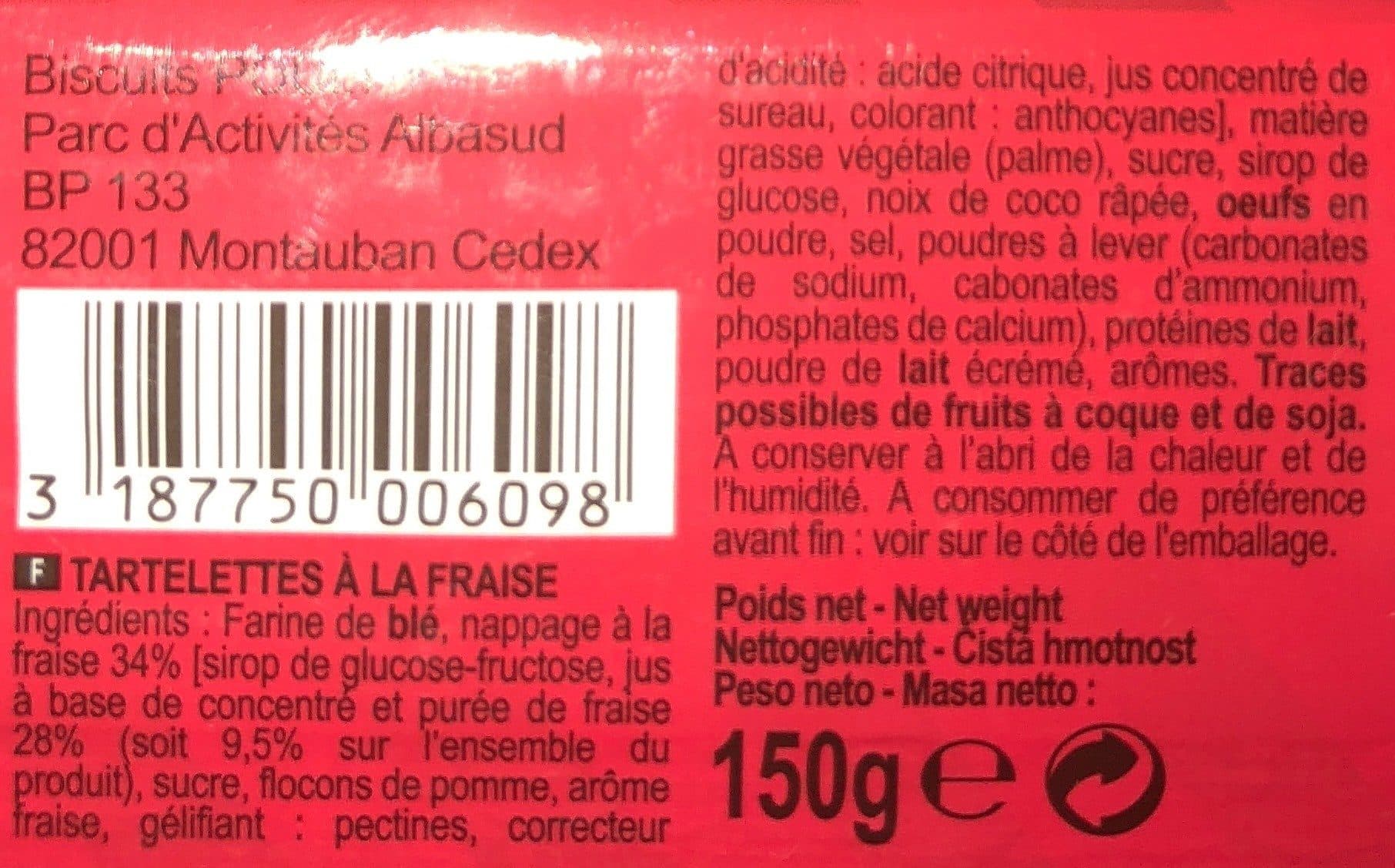 Open Food Facts Tartelettes à la fraise packshot