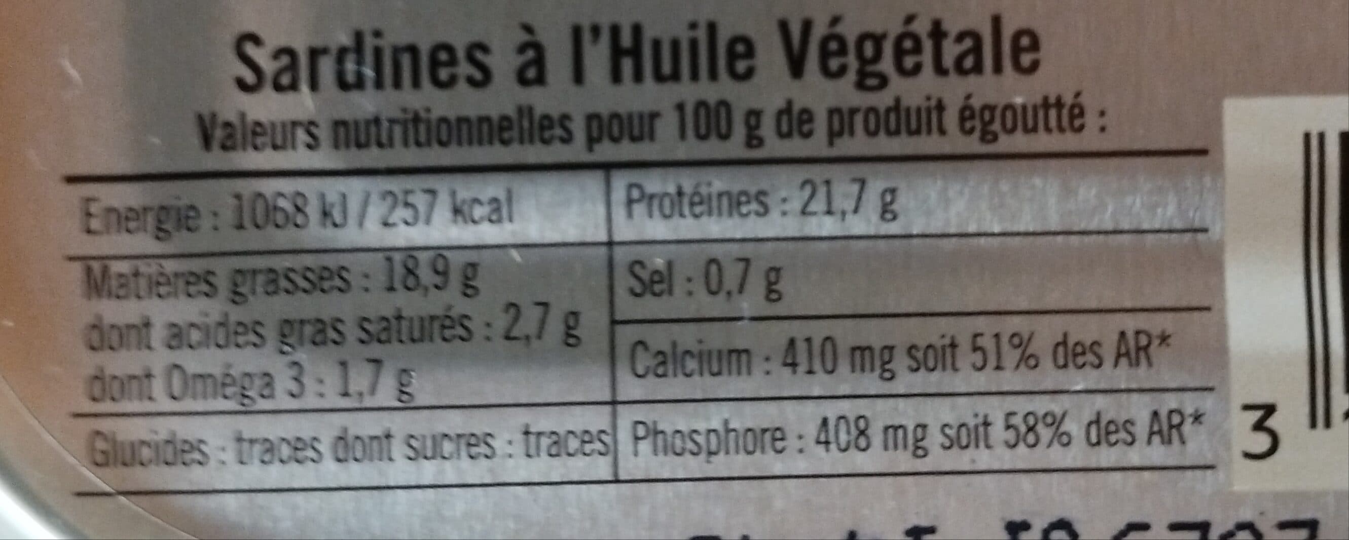 Le Trésor des Dieux Sardines (Huile Végétale) packshot