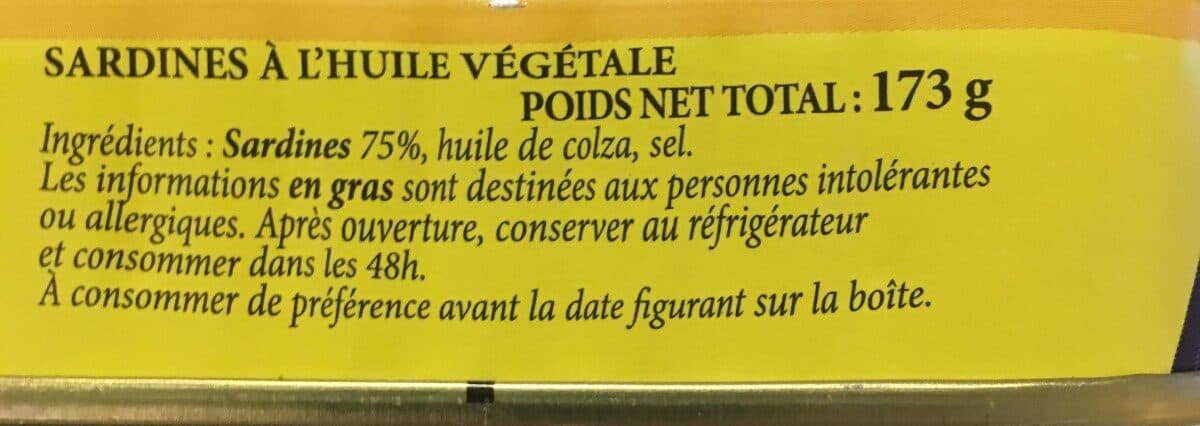 Le Trésor des Dieux Les Dieux Sardines à l'huile végétale packshot