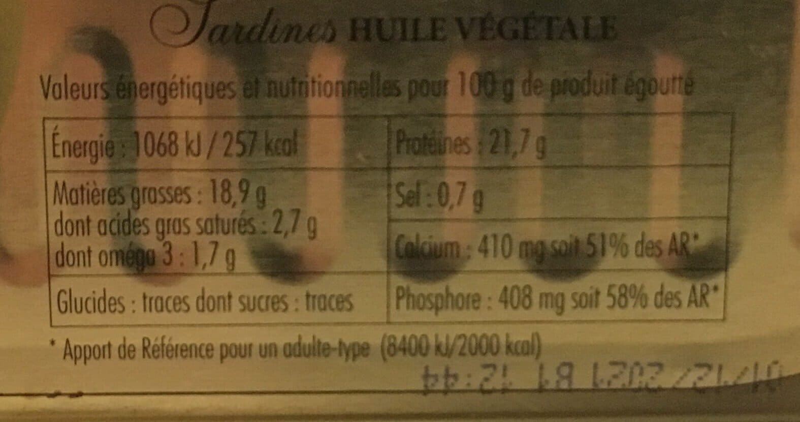 Le Trésor des Dieux Les Dieux Sardines à l'huile végétale packshot
