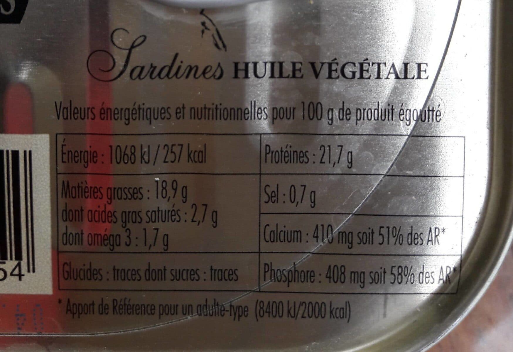 Les dieux Sardine Huile Vegeta Les Dieux 1 / 3 packshot