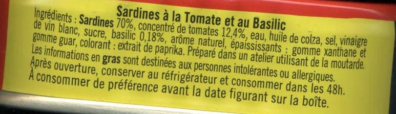 Gendreau Sardines - Tomate Basilic - Préparées à la main packshot