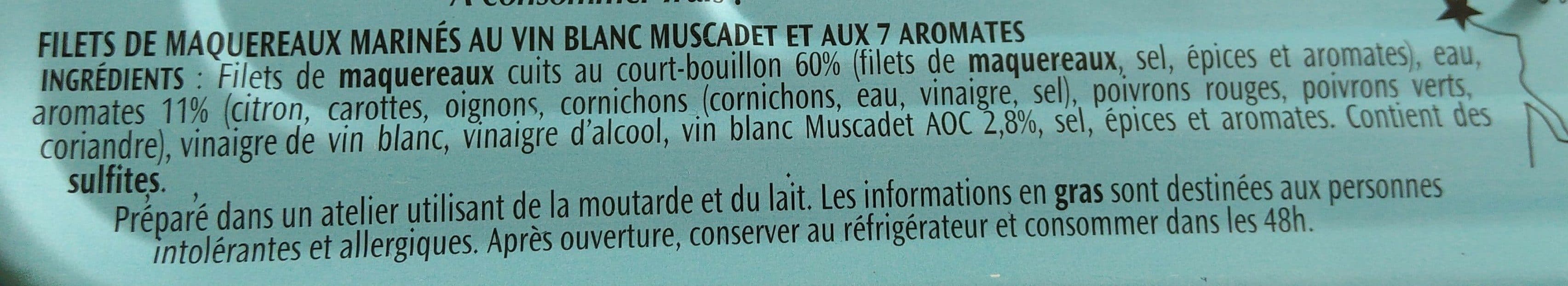 Les DIEUX Filets de Maquereaux Muscadet AOC packshot